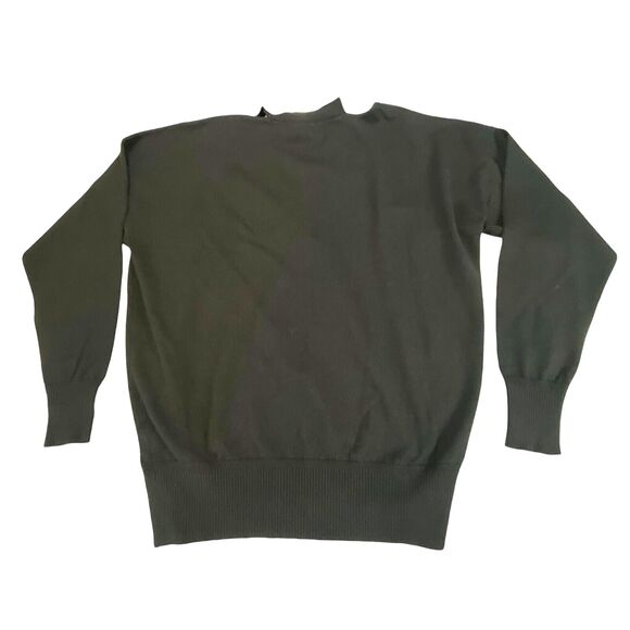 Jamison Sweater Womens Medium Black Long Sleeve Olivia Cut Out V Neck Pullover - Picture 5 of 12